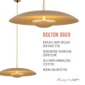 ARGON złota lampa wisząca do salonu  LED 12,5W 3000K BOLTON 8869