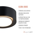 ARGON czarny plafon sufitowy LED GX53, minimalistyczna lampka tubka  ELORA 8905