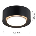 ARGON czarny plafon sufitowy LED GX53, minimalistyczna lampka tubka  ELORA 8905