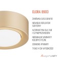 ARGON lampa złoty plafon sufitowy reflektor LED GX53, żarówka gratis ELORA 8903