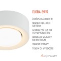 ARGON plafon sufitowy LED GX53, kolor kremowa biel, designerska lampka tubka ELORA 8915 