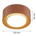 ARGON plafon sufitowy LED GX53, kolor terakota, designerska lampka tubka ELORA 8916