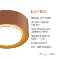 ARGON plafon sufitowy LED GX53, kolor terakota, designerska lampka tubka ELORA 8916