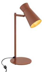 ARGON  lampka biurkowa w kolorze terakoty, E14, minimalistyczna forma LORD 8873
