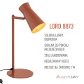 ARGON  lampka biurkowa w kolorze terakoty, E14, minimalistyczna forma LORD 8873
