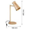 ARGON lampka biurkowa w złotym kolorze, E14, designerskie oświetlenie LORD 8874