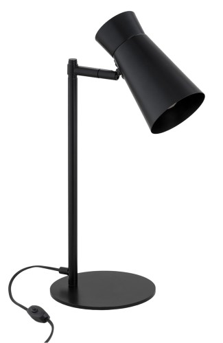 ARGON  czarna lampka biurkowa E14, minimalistyczne oświetlenie do biura Lord 8875
