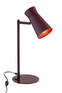 ARGON LORD 8877 – bordowa lampka biurkowa E14, minimalistyczna forma, polska produkcja 