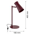 ARGON LORD 8877 – bordowa lampka biurkowa E14, minimalistyczna forma, polska produkcja 