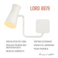 ARGON LORD 8879 – kinkiet ścienny LED E14, kolor kremowa biel, regulowany wysięgnik 