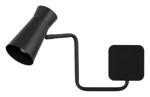 ARGON LORD 8880 – czarny kinkiet ścienny LED E14, regulowany klosz