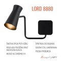ARGON LORD 8880 – czarny kinkiet ścienny LED E14, regulowany klosz