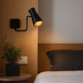 ARGON LORD 8880 – czarny kinkiet ścienny LED E14, regulowany klosz