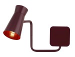 ARGON LORD 8881 – bordowy kinkiet ścienny E14, designerska lampa regulowana