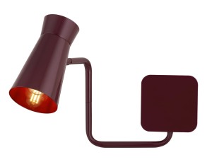ARGON LORD 8881 – bordowy kinkiet ścienny E14, designerska lampa regulowana