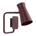 ARGON LORD 8881 – bordowy kinkiet ścienny E14, designerska lampa regulowana