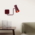 ARGON LORD 8881 – bordowy kinkiet ścienny E14, designerska lampa regulowana
