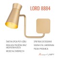 ARGON LORD 8884 – złoty kinkiet ścienny E14, designerska lampa z regulacją