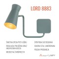 ARGON LORD 8883 – kinkiet ścienny E14, kolor night sage, minimalistyczny design