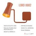 ARGON LORD 8882 – kinkiet ścienny w kolorze terakoty, E14, regulowany wysięgnik 8882 