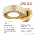 ARGON regulowany LOTUS 8899 – złoty kinkiet ścienny GX53, designerska forma łezki