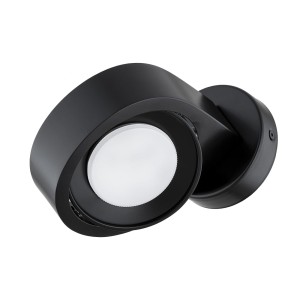 ARGON regulowana LOTUS 8900 – czarny kinkiet ścienny GX53, minimalistyczna lampa korytarzowa