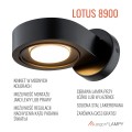 ARGON regulowana LOTUS 8900 – czarny kinkiet ścienny GX53, minimalistyczna lampa korytarzowa