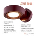 ARGON regulowany LOTUS 8901 – bordowy kinkiet ścienny GX53, elegancki akcent do wnętrz 