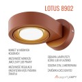 ARGON regulowany LOTUS 8902 – kinkiet ścienny w kolorze terakoty, GX53, polska manufaktura