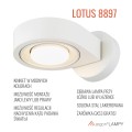 ARGON regulowany LOTUS 8897 – kinkiet ścienny GX53, kremowa biel, do sypialni