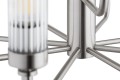 ARGON lampa wisząca do salonu żyrandol nikiel 12 płomienny ryflowane klosze PRESTON 5088