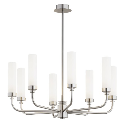 ARGON lampa wisząca nikiel szczotkowany żyrandol mleczne klosze 8 płomienny PRESTON 5083   1.jpg