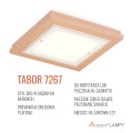 ARGON TABOR 7267 – mały drewniany plafon sufitowy, reach peach, 2xE27