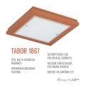 ARGON TABOR 1867 – średni drewniany plafon sufitowy, terakota, 4xE27