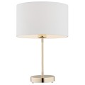 ARGON  lampa stołowa złota z białym okrągłym abażurem KARIN 4301