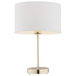 ARGON  lampa stołowa złota z białym okrągłym abażurem KARIN 4301