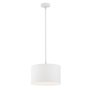 ARGON lampa wisząca biała okrągły abażur KARIN 4343