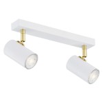 ARGON podwójny reflektor biały złote detale GU10 regulowany LAGOS 890