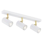 ARGON potrójny reflektor biały złote detale GU10 regulowany LAGOS 1475