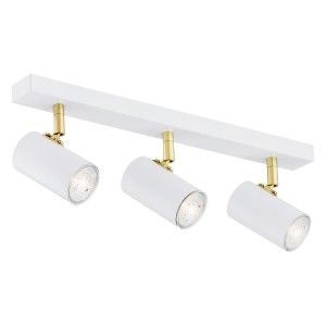 ARGON potrójny reflektor biały złote detale GU10 regulowany LAGOS 1475