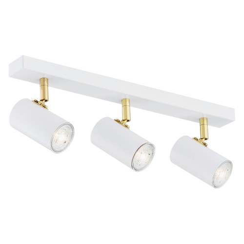 ARGON potrójny reflektor biały złote detale GU10 regulowany LAGOS 1475