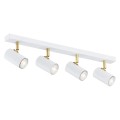 ARGON poczwórny reflektor biały złote detale GU10 regulowany LAGOS 1689