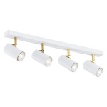 ARGON poczwórny reflektor biały złote detale GU10 regulowany LAGOS 1689