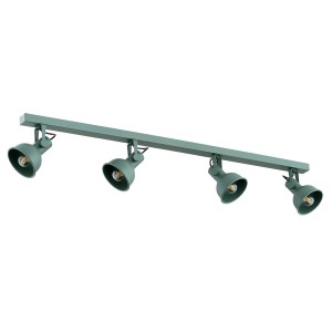 ARGON reflektor na 4 źródła E27 na listwie z regulacją kąta padania światła zielony, leśna zieleń LENORA 1819