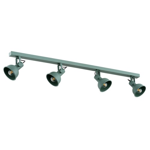 ARGON reflektor na 4 źródła E27 na listwie z regulacją kąta padania światła zielony, leśna zieleń LENORA 1819