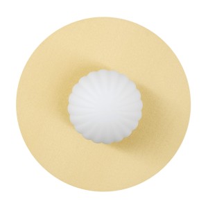 ARGON mosiężny kinkiet talerz szklana kula ryflowana 30cm PALOMA 8503