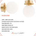ARGON kinkiet mosiężny reflektor kulka biała ryflowane szkło 12cm PALOMA 8504