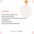 ARGON plafon, kinkiet reflektor kulka biała ryflowane szkło 25cm PALOMA 8505