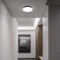 Plafon sufitowy LED okrągły czarny Lampa sufitowa 3 barwy światła 30cm IP54