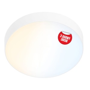 Plafon sufitowy LED okrągły biały Lampa sufitowa 3 barwy światła 30cm IP54